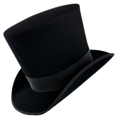 Chapéu Especial Pralana Cartola Inglesa Preto Carneira Couro Ref: 11739
