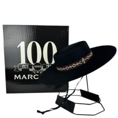 Chapéu Gaúcho Marcatto de Feltro Preto Com Marrom Ref: 14713