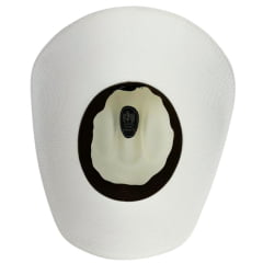 Chapéu Country Marcatto Palha Bangora Branco Bandinha Nossa Sra Aparecida Carneira Elástica Ref.15653