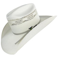Chapéu Country Pralana Bangora Rope'n Ride Aba 11 Branco Carneira Em Espuma Ref. 12963