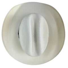 Chapéu Country Pralana Shantung Bangora Cowboy Branco Carneira Elástica Ref. 12724