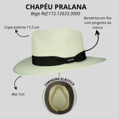 Chapéu Pralana Social Cotton Algas Aba 7 Natural C/ Bandana De Fita Larga Marrom Ref:172.12633.3000