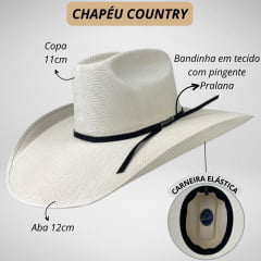 Chapéu Country Pralana Cross Cotton Aba12 Ref:175.12634.3315