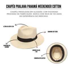 Chapéu Panamá Pralana Weekender Cotton Aba 7