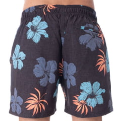 Bermuda Masculina Texas Farm Preto Estampa Flor - Ref. BDS0013