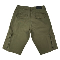 Bermuda Masculina TXC Verde Militar Cargo Custom Com Logo Bordada Na Perna REF: 8686