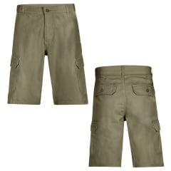 Bermuda Masculina Wrangler Cargo Caqui Escuro - Ref WM6511MA