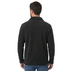 Blusa Masculina Estanciero Soft Sherpa Preto Pelucia Por Dentro Com Botões E Bolso Ref: 5647 A.002