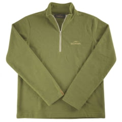 Blusa Masculina Estanciero Soft Verde Com Gola Alta E Zíper Ref: 5132 A.007