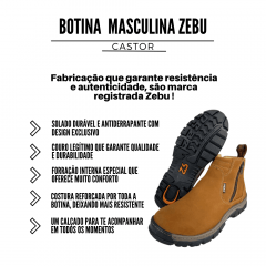 Botina Masculina Zebu - Castor Ref: 56060 NB 09