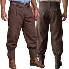 Bombacha Masculina Estirpe Gaúcha Tropel Marrom - REF:317 Bombacha Masculina Estirpe Gaúcha Tropel Marrom - REF:317