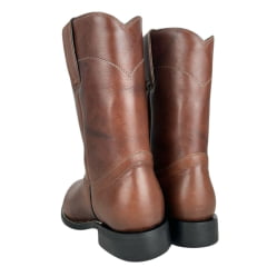 Bota Country Masculina Garotti Bico Redondo Couro Vitelo Pinhão Sola:1038 Preto Ref: 307- Cod:1507