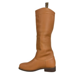 Bota Gaúcha ADS Bico Quadrado Couro Caramelo Solado Gel Marrom Ref:0536