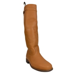Bota Gaúcha ADS Bico Quadrado Couro Caramelo Solado Gel Marrom Ref:0536