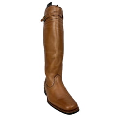 Bota Gaúcha Masculina Antômic Gel Bico Quadrado Floater Conhaque/Cost Bege Sola Milão Preta /Azul  Ref;7700-U0009-3