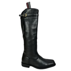 Bota Gaúcha Masculina Antômic Gel Bico Quadrado Floater Preto/Cost Preto Sola Milão Preta/Azul Ref;7700-U0001-1