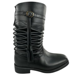 Bota Gaúcha Sanfonada Masculina ADS Preto Solado De Borracha