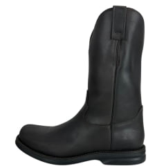 Bota Masculina Anatomic Gel Texana Conforto Advance Com Zíper Couro Mustang Brown Cost Café Ref:4592