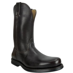 Bota Masculina Anatomic Gel Texana Conforto Advance Couro Floater Brown Cost Café Sola Magnum Preta Ref:4590