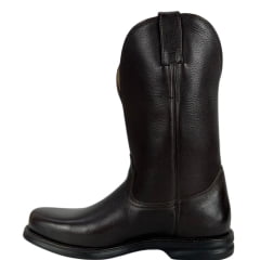 Bota Masculina Anatomic Gel Texana Conforto Advance Couro Floater Brown Cost Café Sola Magnum Preta Ref:4590