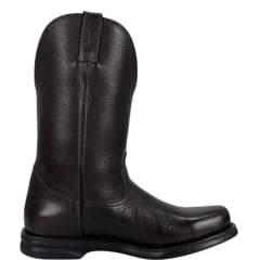 Bota Masculina Anatomic Gel Texana Conforto Advance Couro Floater Brown Cost Café Sola Magnum Preta Ref:4590