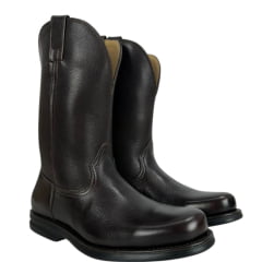 Bota Masculina Anatomic Gel Texana Conforto Advance Couro Floater Brown Cost Café Sola Magnum Preta Ref:4590