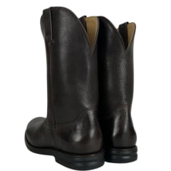 Bota Masculina Anatomic Gel Texana Conforto Advance Couro Floater Brown Cost Café Sola Magnum Preta Ref:4590