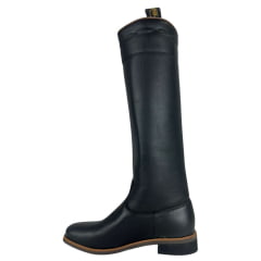 Bota Masculina Gaúcha Shaline Ginete Couro Preto Com Vira Bico Quadrado Solado Amazonas Preto Ref:545