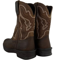 Bota Texana Masculina Goyazes Bico Redondo Dallas Tabaco/Dallas Furtacor Solado EDGE REF:249401-CE-01