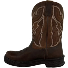 Bota Texana Masculina Goyazes Bico Redondo Dallas Tabaco/Dallas Furtacor Solado EDGE REF:249401-CE-01