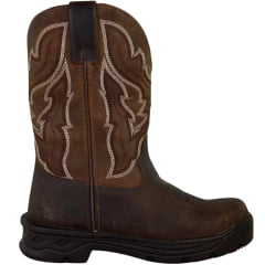 Bota Texana Masculina Goyazes Bico Redondo Dallas Tabaco/Dallas Furtacor Solado EDGE REF:249401-CE-01