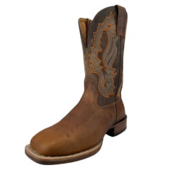 Bota Texana Masculina Bico Quadrado Power Dallas Terra Couro Furta Cor - Ref.236501-CP