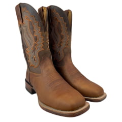 Bota Texana Masculina Bico Quadrado Power Dallas Terra Couro Furta Cor - Ref.236501-CP