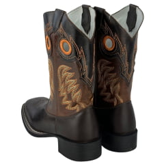 Bota Texana Masculina Big Bull Bico Quadrado Fóssil Marrom 530C