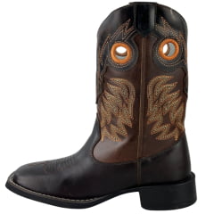 Bota Texana Masculina Big Bull Bico Quadrado Fóssil Marrom 530C