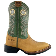 Bota Texana Masculina Durango Cano Verde Com Bordado