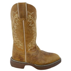 Bota Texana Masculina Durango Caramelo Solado Desenhado Saloon White Mustang