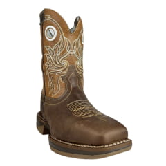 Bota Texana Masculina Durango Couro Med Dog Marrom/Bronze Solado Diamond Jump Ref 2123202122DJX