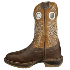 Bota Texana Masculina Durango Couro Med Dog Marrom/Bronze Solado Diamond Jump Ref 2123202122DJX