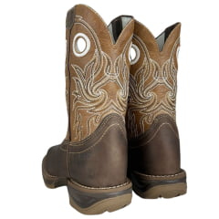 Bota Texana Masculina Durango Couro Med Dog Marrom/Bronze Solado Diamond Jump Ref 2123202122DJX