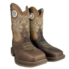 Bota Texana Masculina Durango Couro Med Dog Marrom/Bronze Solado Diamond Jump Ref 2123202122DJX