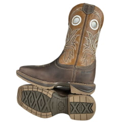 Bota Texana Masculina Durango Couro Med Dog Marrom/Bronze Solado Diamond Jump Ref 2123202122DJX