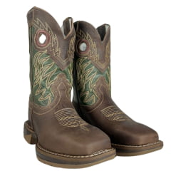 Bota Texana Masculina Durango Couro Red Dog Oliva Solado Diamond Jump Ref 2124007226DJX