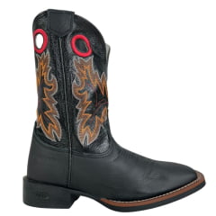 Bota Texana Masculina Durango Preta Cano Cinza Laranja