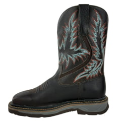 Bota Texana Masculina Goyazes Work Couro Bison Café/Waco Chocolate - REF: 257405-CK-01