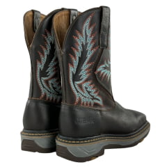 Bota Texana Masculina Goyazes Work Couro Bison Café/Waco Chocolate - REF: 257405-CK-01