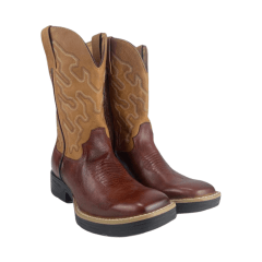 Bota Texana Masculina Goyazes Vernon Pinhão Couro Ref: 201559-CJ