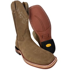 Bota Texana Masculina Jácomo Couro Hidro Chocolate Ref: 2591/DRBT Bota Texana Masculina Jácomo Couro Hidro Chocolate Ref: 2591/DRBT