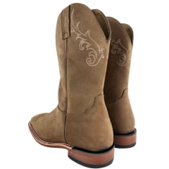 Bota Texana Masculina Jácomo Couro Hidro Chocolate Ref: 2591/DRBT