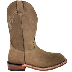 Bota Texana Masculina Jácomo Couro Hidro Chocolate Ref: 2591/DRBT